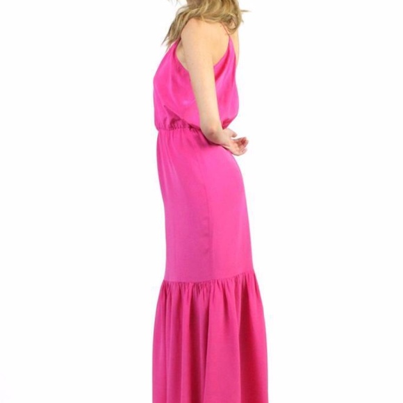 Halston Heritage One Shoulder Maxi Dress Ultra - Picture 2 of 5